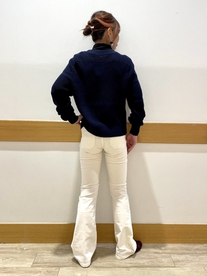 shenery コーデュロイフレアパンツ 白