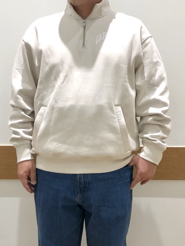 【再入荷!】ハーフジップトレーナー