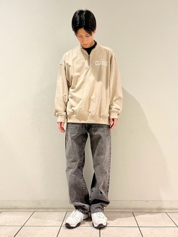 ハーフジップ×LOOSE