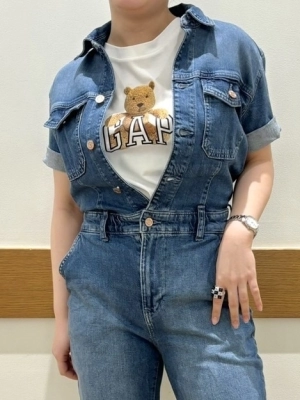 【SALE】VALENTINOGARAVANI ロゴ デニム ジャンプスーツ Valentino《ジャンプスーツ》デニム Vロゴ コットン DHL 直営店