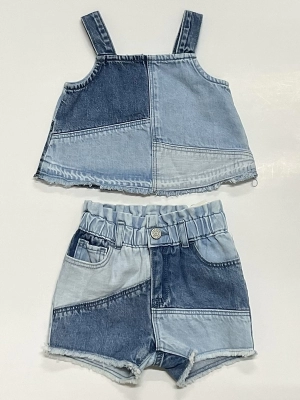 パッチワークデニム☆セットアップ風のスタイリング | Gap公式