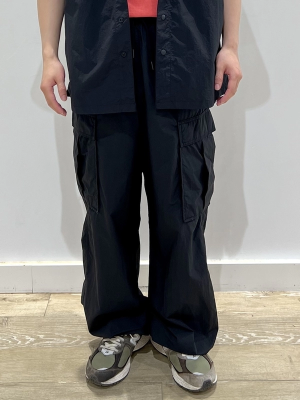 【ナイロン セットアップ風】ナイロンシャツ×ナイロンカーゴ1