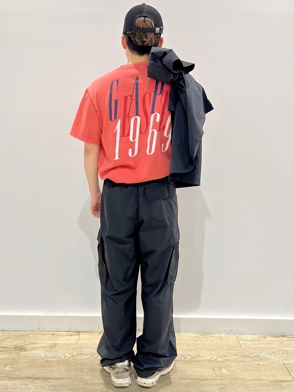 【ナイロン セットアップ風】ナイロンシャツ×ナイロンカーゴ1
