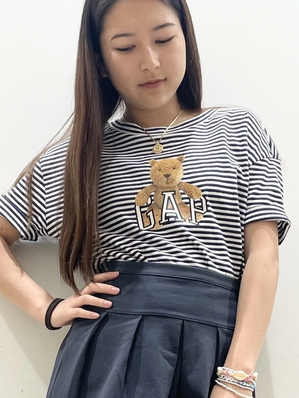 くまさんTシャツコーデ