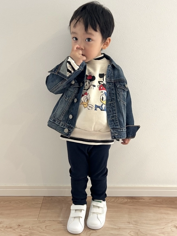 新品タグ付 GAP Disney ミッキー 刺繍 デニムボンバージャケット