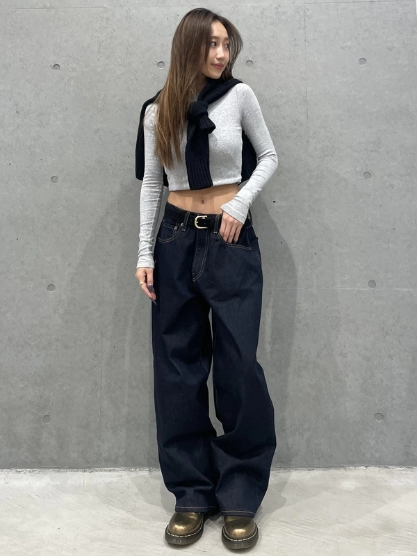 GAP スーパーバギーデニム 31W30L ダークリンス