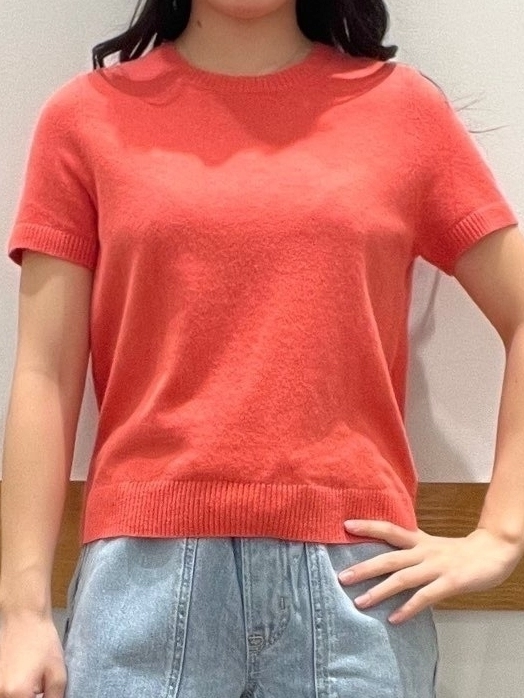 カシミヤタッチミニTシャツ✖️バレルデニムコーデ#2