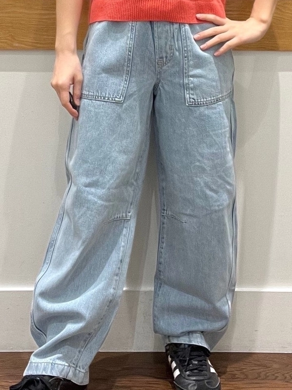カシミヤタッチミニTシャツ✖️バレルデニムコーデ#2