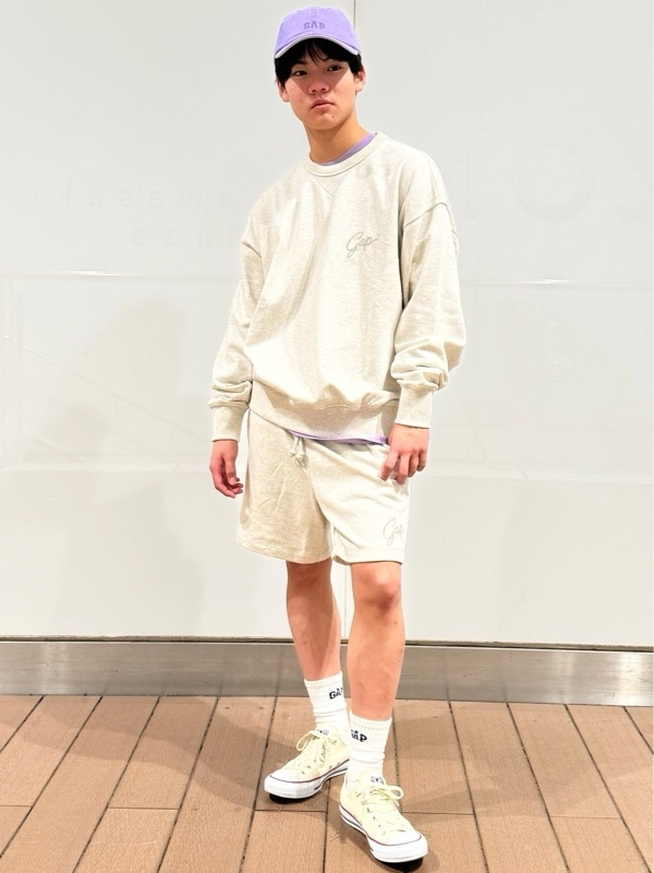 メンズ セットアップ ショートパンツ ストリート M00444 春セットアップはショートパンツがマストのスタイリング | Gap