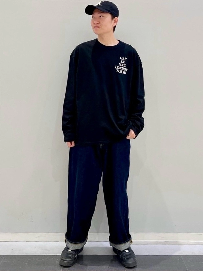 【GAPロゴ】ブラックTシャツ