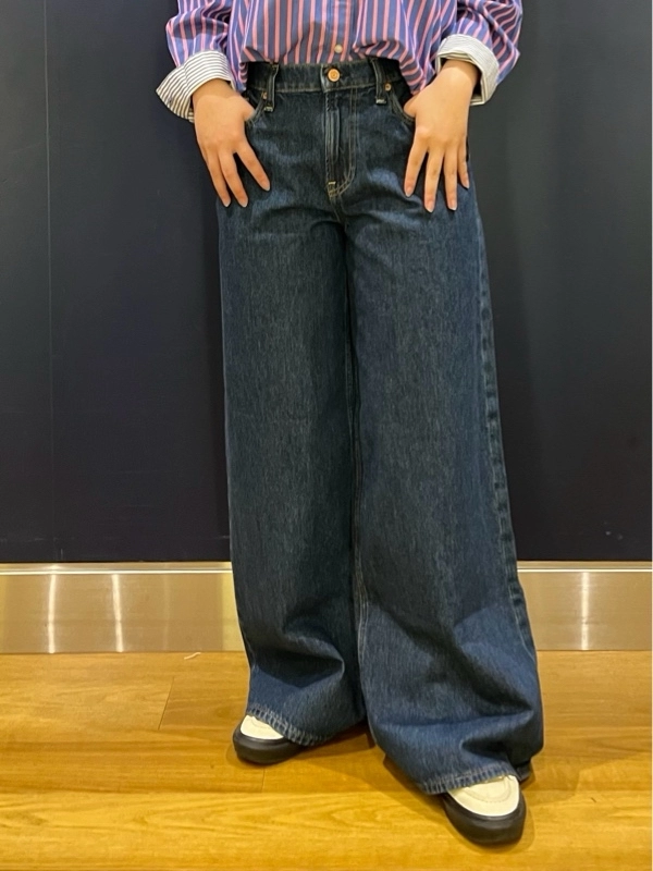 ストライプシャツ×スーパーバギー