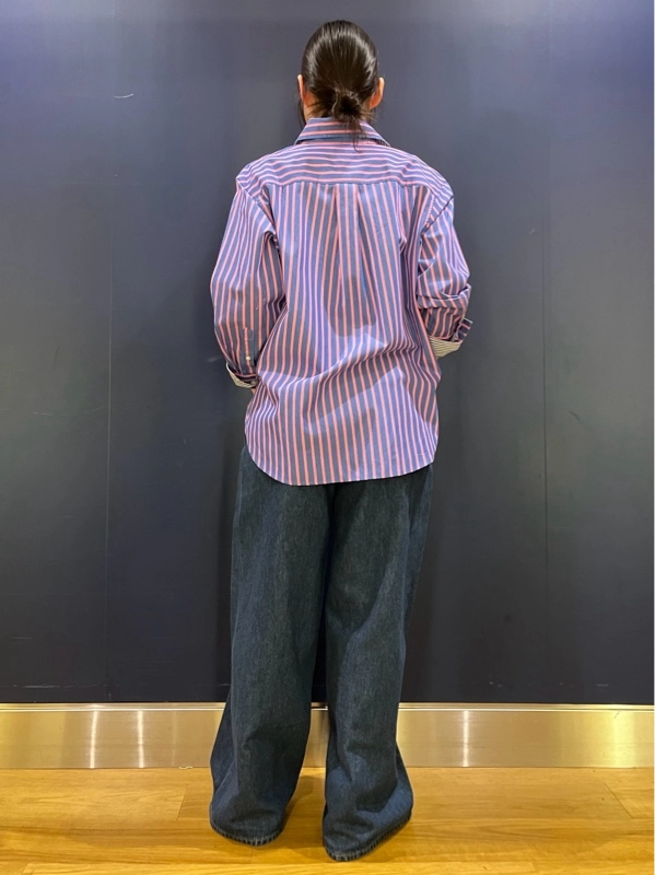 ストライプシャツ×スーパーバギー