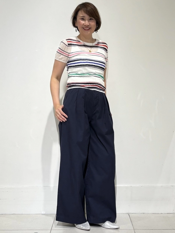 《新作》涼しげシアーリブトップス