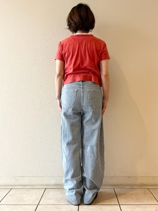 ヴィンテージソフトTシャツ☆ストライプバレルデニム
