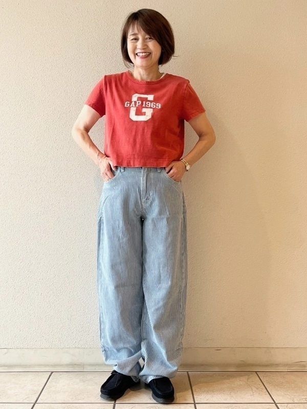 ヴィンテージソフトTシャツ☆ストライプバレルデニム