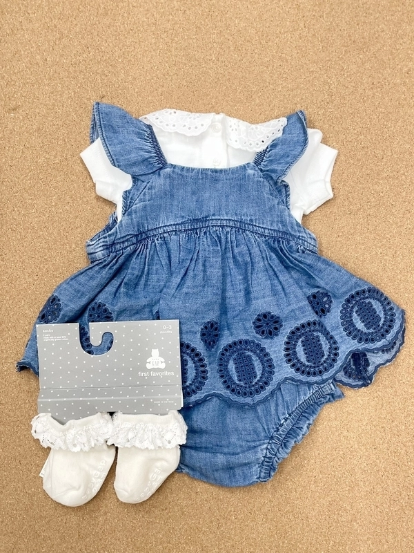 【大人気】デニムアイレットコーデセット