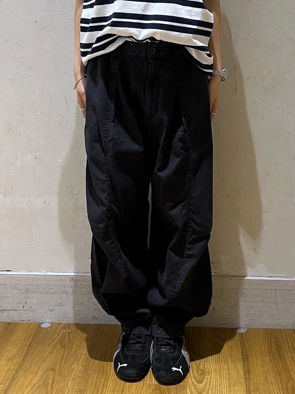 ボーダー×バレルパンツ