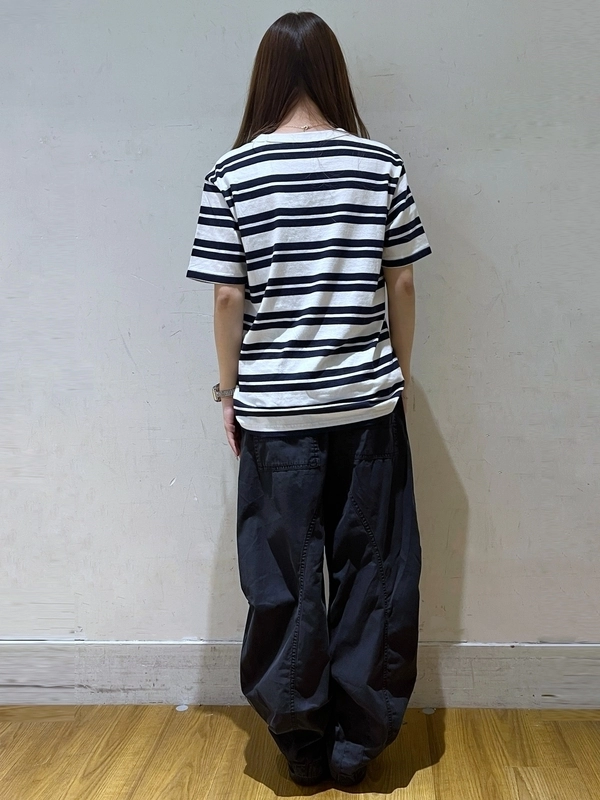 ボーダー×バレルパンツ