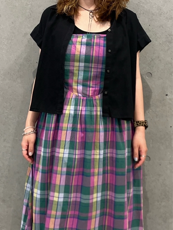 【チェックワンピース】