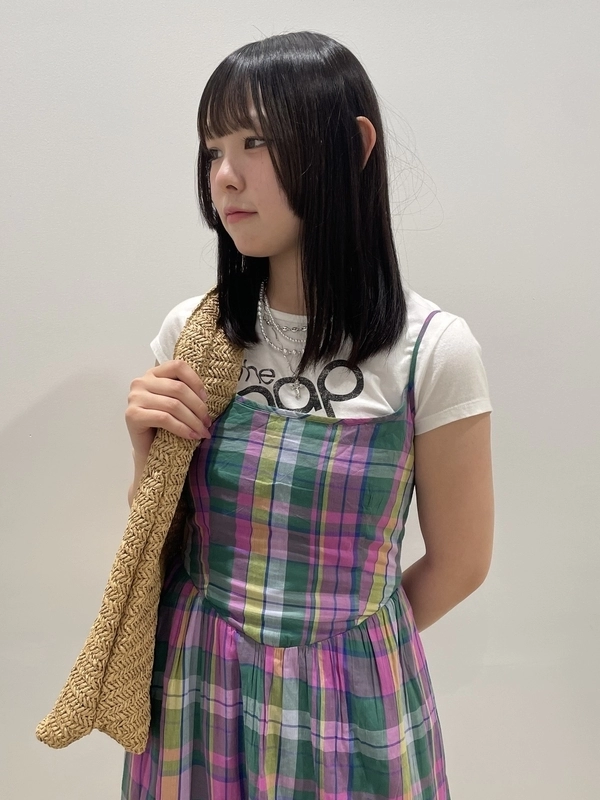 色合い可愛いチェックワンピ♪