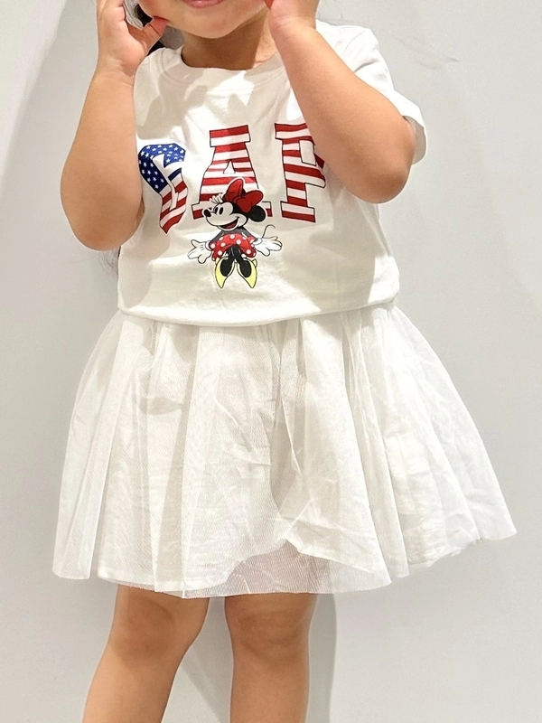 チュールワンピース✖️ミニーコーデ♡