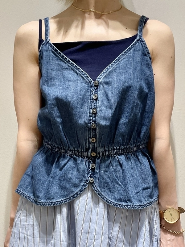 デニムペプラムキャミソール