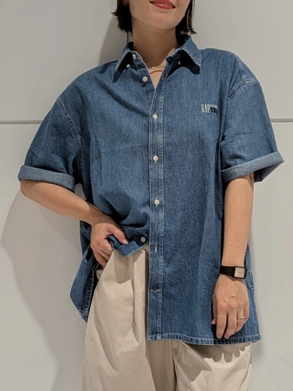 【GAPロゴ】ビッグシャツ×ショ―ツ
