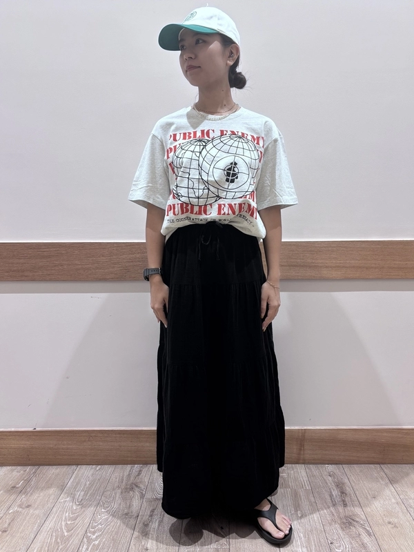 music tee✖️コットンガーゼスカート