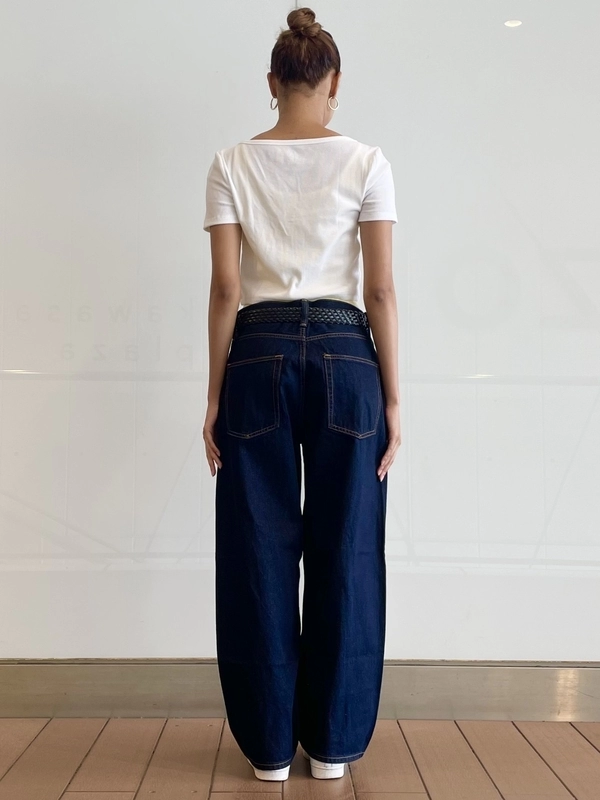 【大人気】スーパーバギー×リブTシャツ