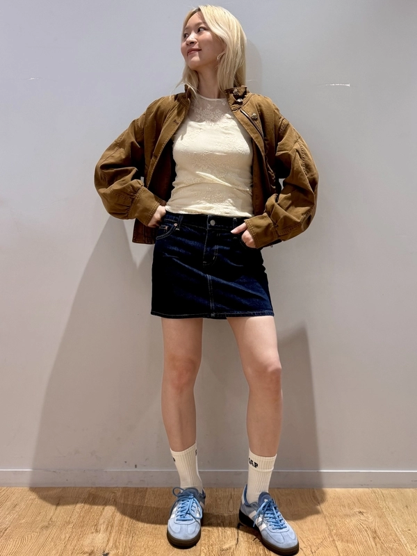 デニムミニスカートかわいい