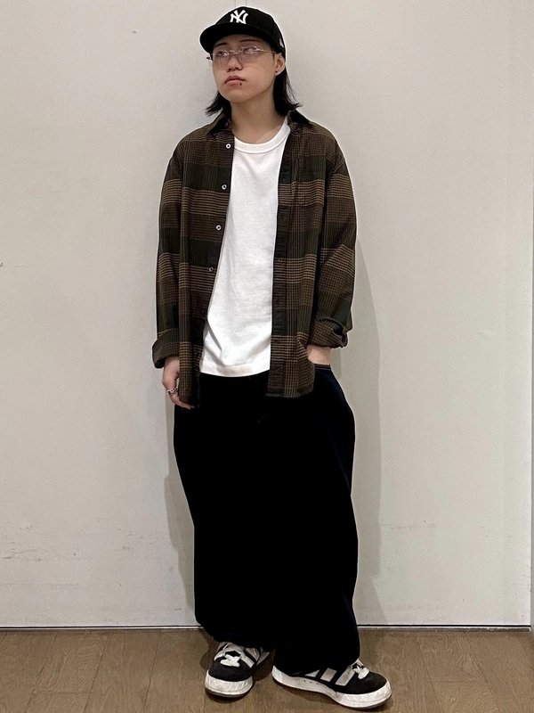 【新作】チェックシャツ✖️スーパーバギーデニム