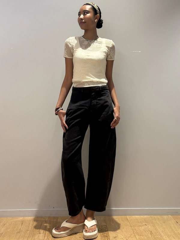【レーストップス×バレルパンツ】