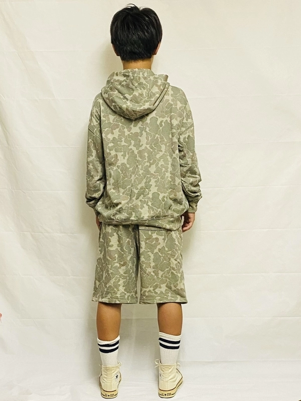 キッズ【迷彩パーカーセットアップ】ヴィンテージ風