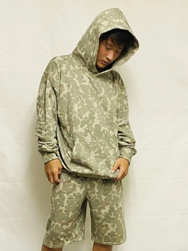 キッズ【迷彩パーカーセットアップ】ヴィンテージ風