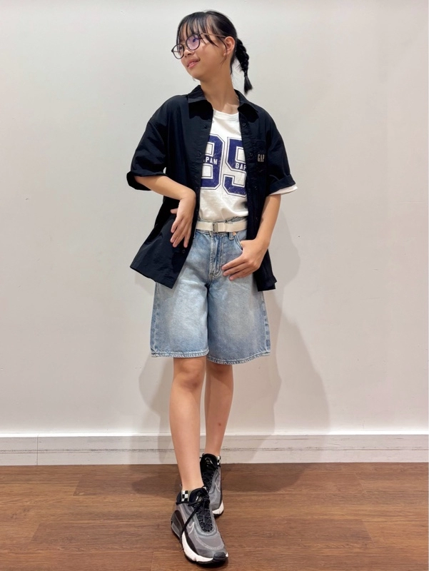 『30th記念Tシャツdeミドルデニムショーツコーデ』