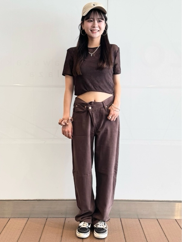大人気バレルシルエット　トレンドブラウン