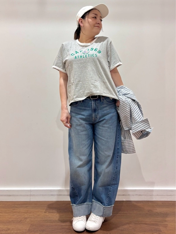 『新作バレルデニム&リンガー Tシャツde先取りコーデ』