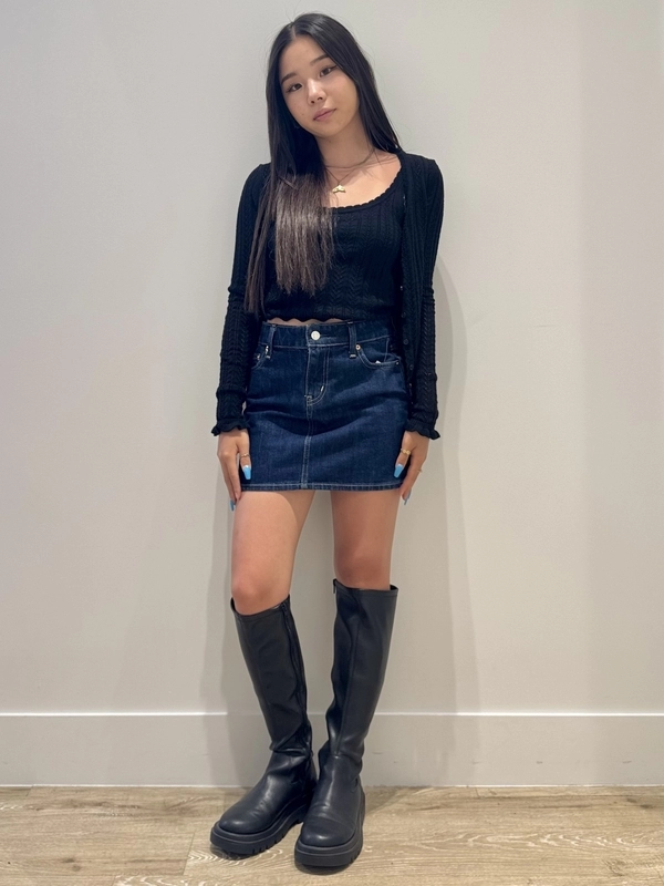 鍵編みニットで大人style