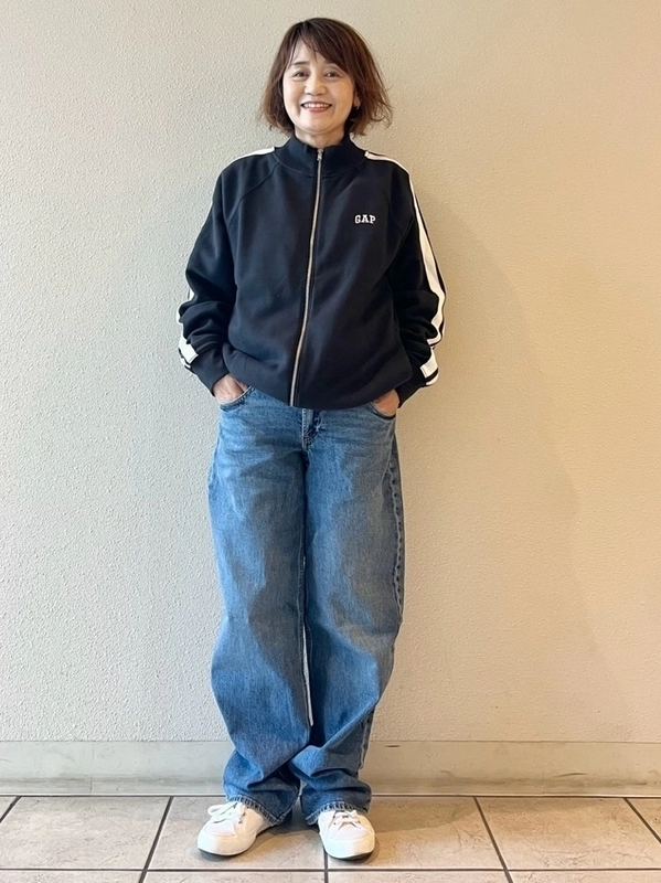 90’LOOSEデニム　☆ トラックジャケット　秋コーデ