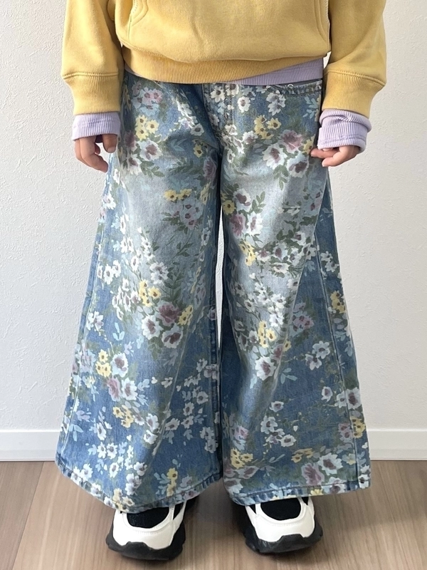 新作！花柄バギーデニム˖*
