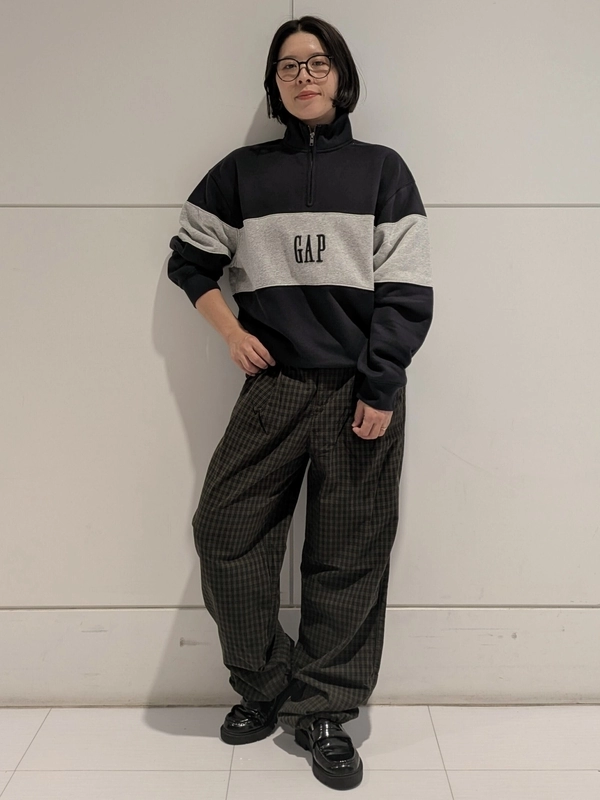 【新作】〜ハ―フジップ×チェックパンツ〜