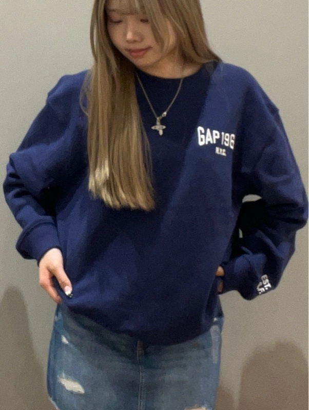 スウェット×デニム