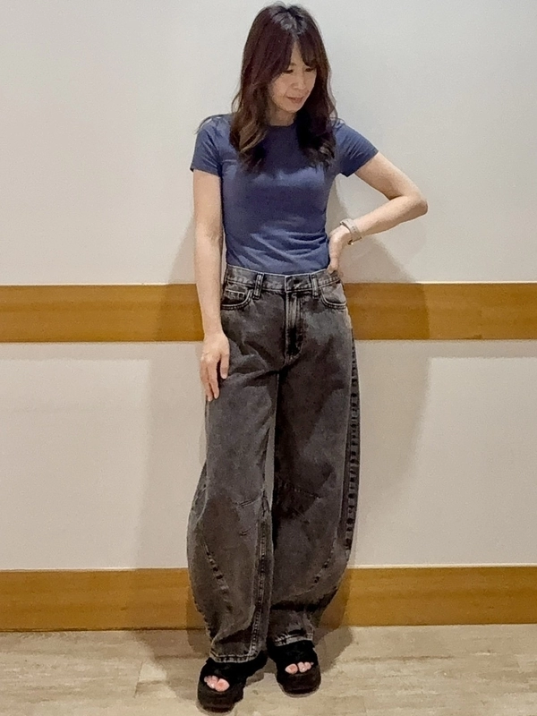 【体型カバーにおすすめ】ホースシューデニム