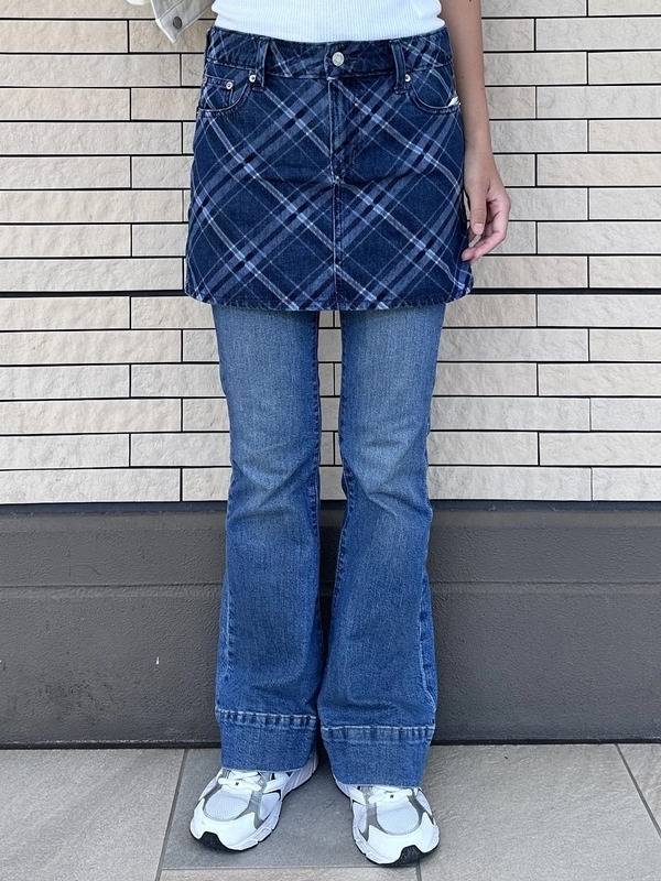GAP デニム プレイド ミニスカート　タグ付き Gap公式オンラインストア | デニム プレイド ミニスカート