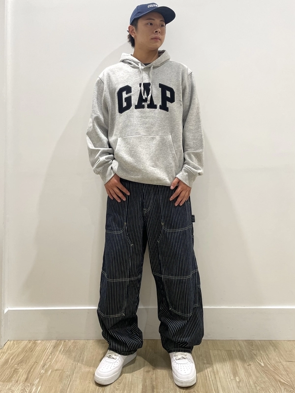 ロゴパーカー×バギーカーペンターデニム