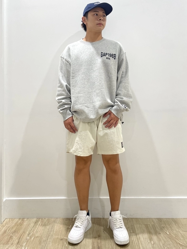 新作スウェット×ナイロンショーツ