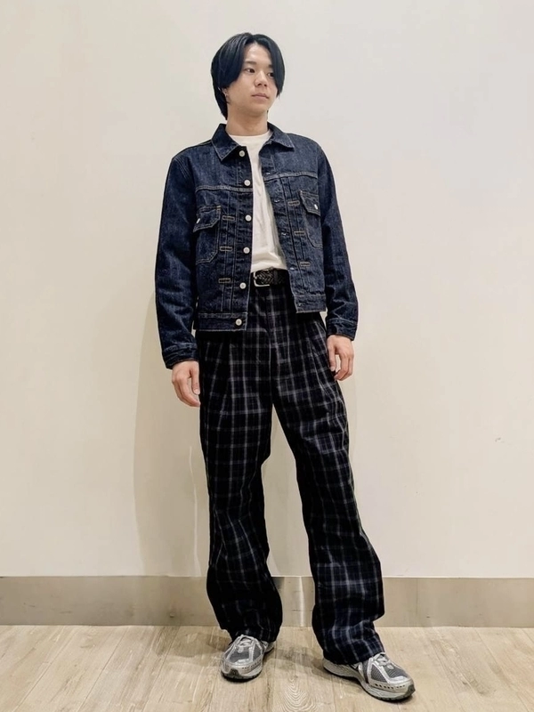 タイプIIデニムジャケット×バギーチェックでつくる“上品ゆる
