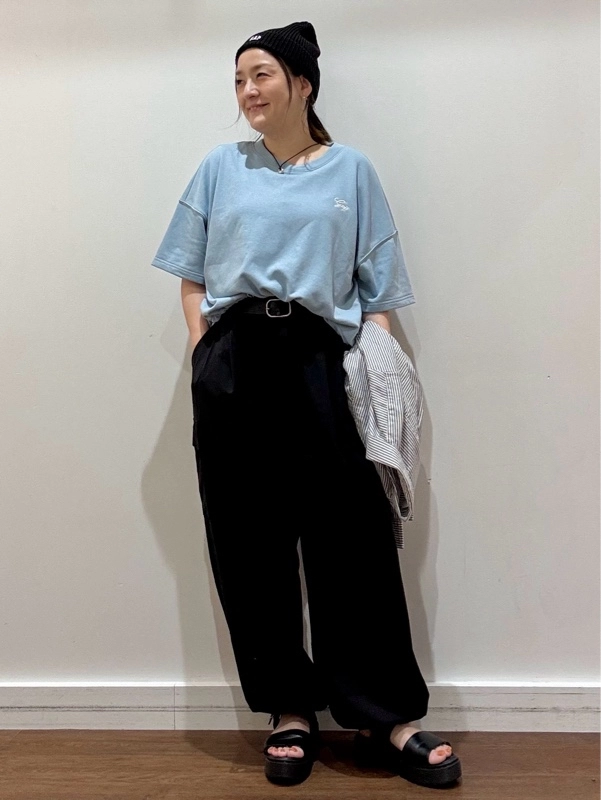 『GapロゴドローコードスウェットTシャツdeラフコーデ』