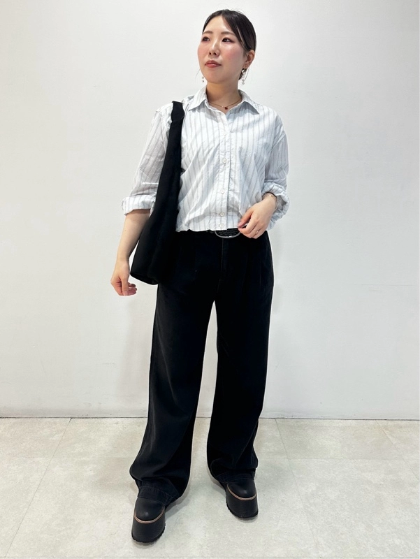裾バルーンオーバーサイズシャツ