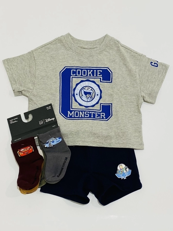 ベビー【セサミTシャツでインパクト】クッキーモンスター